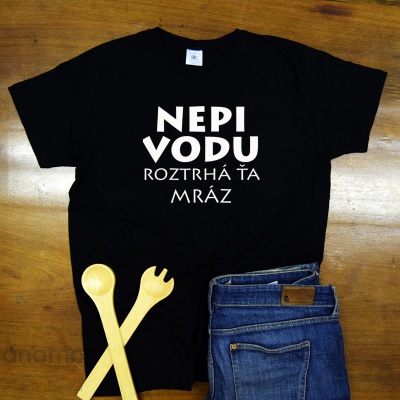 Čierne Pánske Tričko Nepi Vodu v DARČEKOVOM BALENí